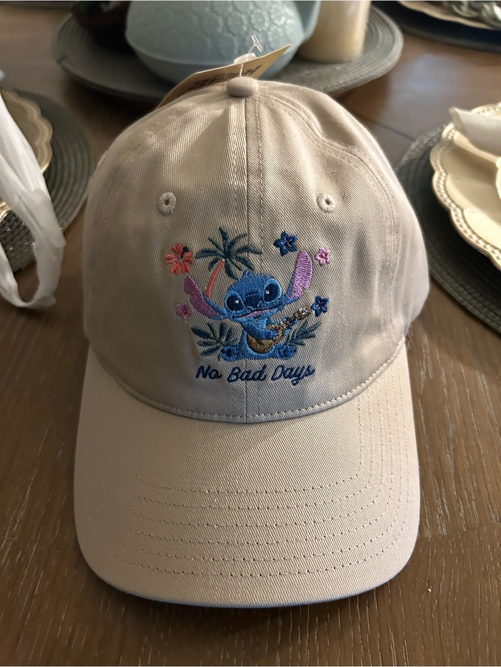 Disney Beige 'No Bad Days' Stitch Baseball Cap